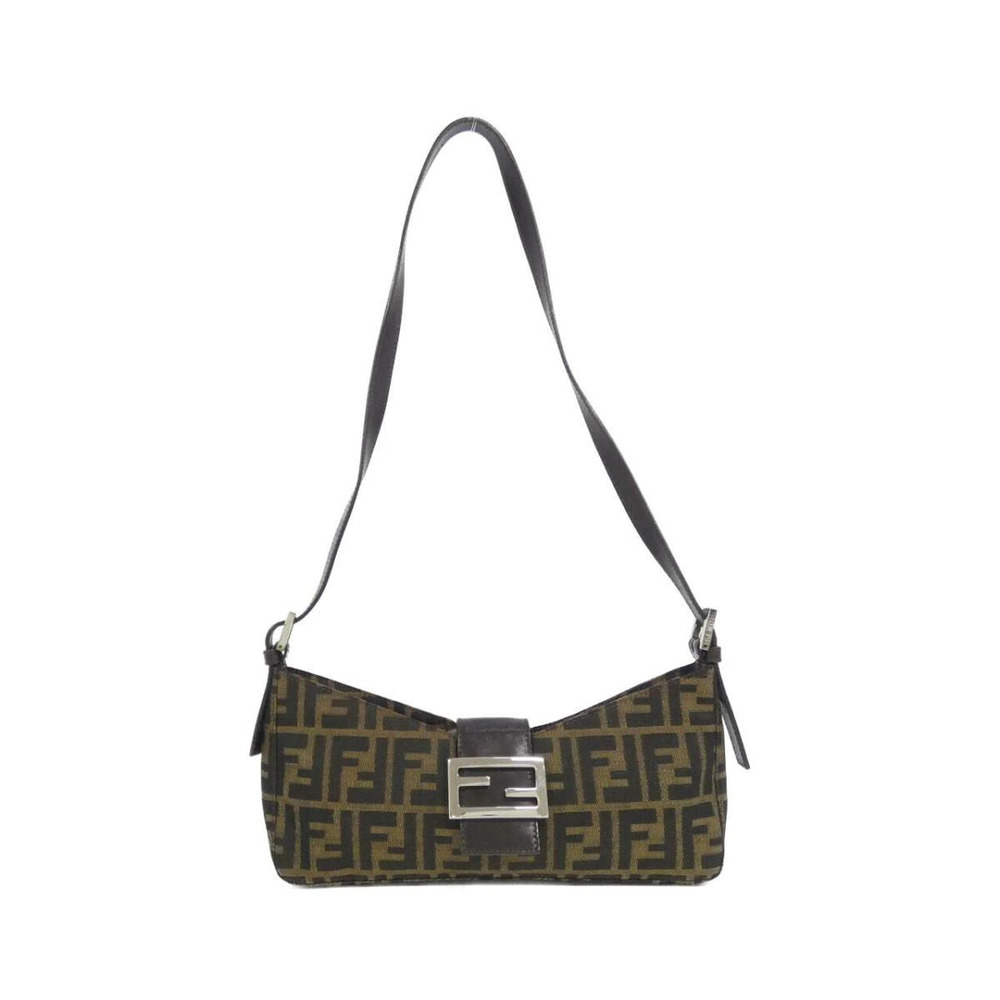 Fendi Zucca Baguette shoulder bag brown tobacco canvas leather